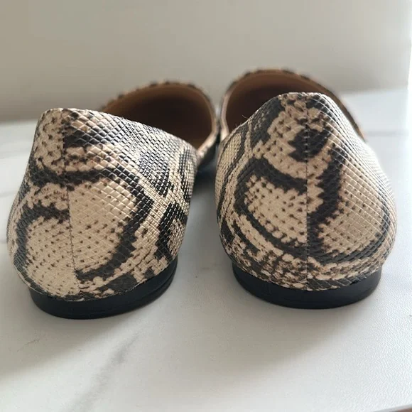 Pre owned/ Franco Sarto Snakeskin Patterned Women's Flats - Picture 8 of 15